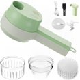 thumbnail image 5 of Juego de cortadora de verduras eléctrica 4 en 1, cortadora de ajo de mano, picadora de alimentos multifuncional, portátil, recargable, 5 of 5
