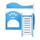 thumbnail image 1 of Pet Hamster Small Animal Castle Sleeping House Nest Exercise Toy Blue, 1 of 2