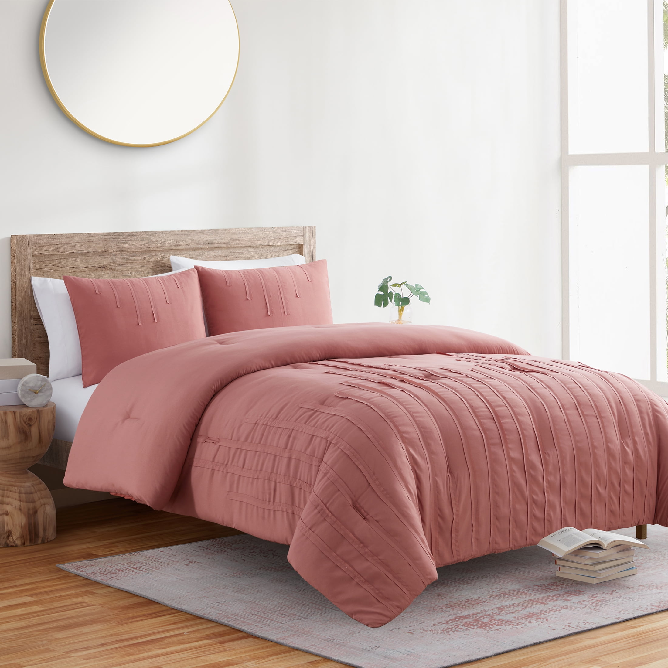 Jade + Oake Ridney 2-Piece Red Striped Comforter Set, Twin/Twin XL