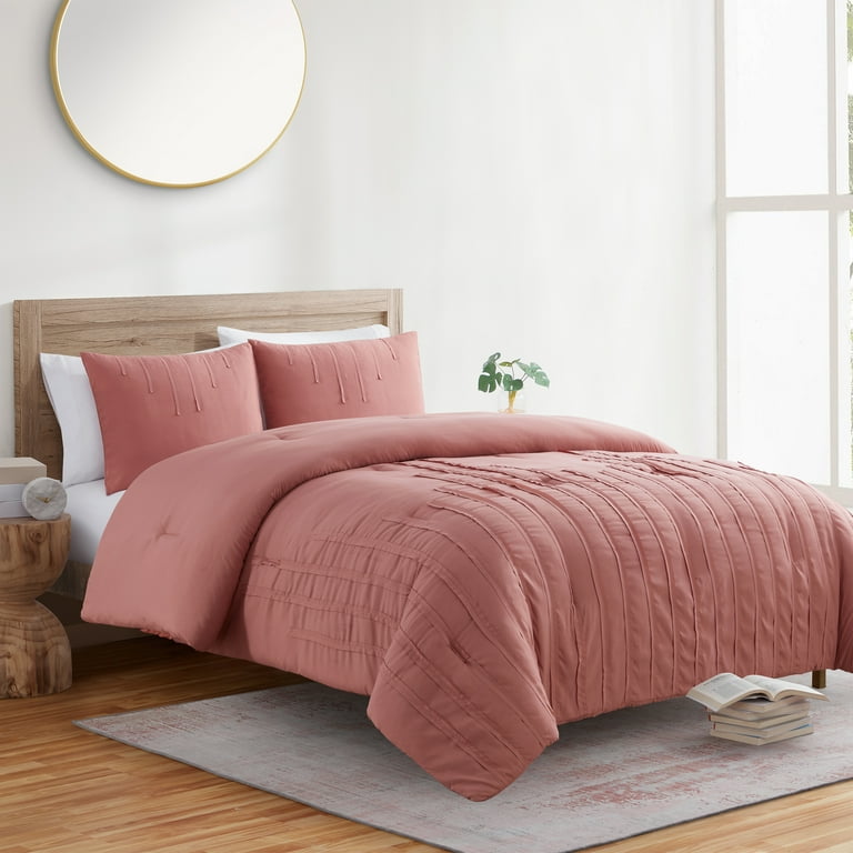 Jade Oake Ridney 2-Piece Red Striped Comforter Set, Twin/Twin XL