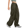 thumbnail image 1 of WILLBEST Pantalones Casuales de Mujer, Cintura Alta, Pierna Ancha, Holgados, para Uso Diario, Cómodos, para Verano y Otoño. Chica, 1 of 4