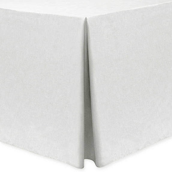 Ultimate Textile Shantung - Majestic 8 ft. Fitted Tablecloth (30"W x 96"L x 30"H) White