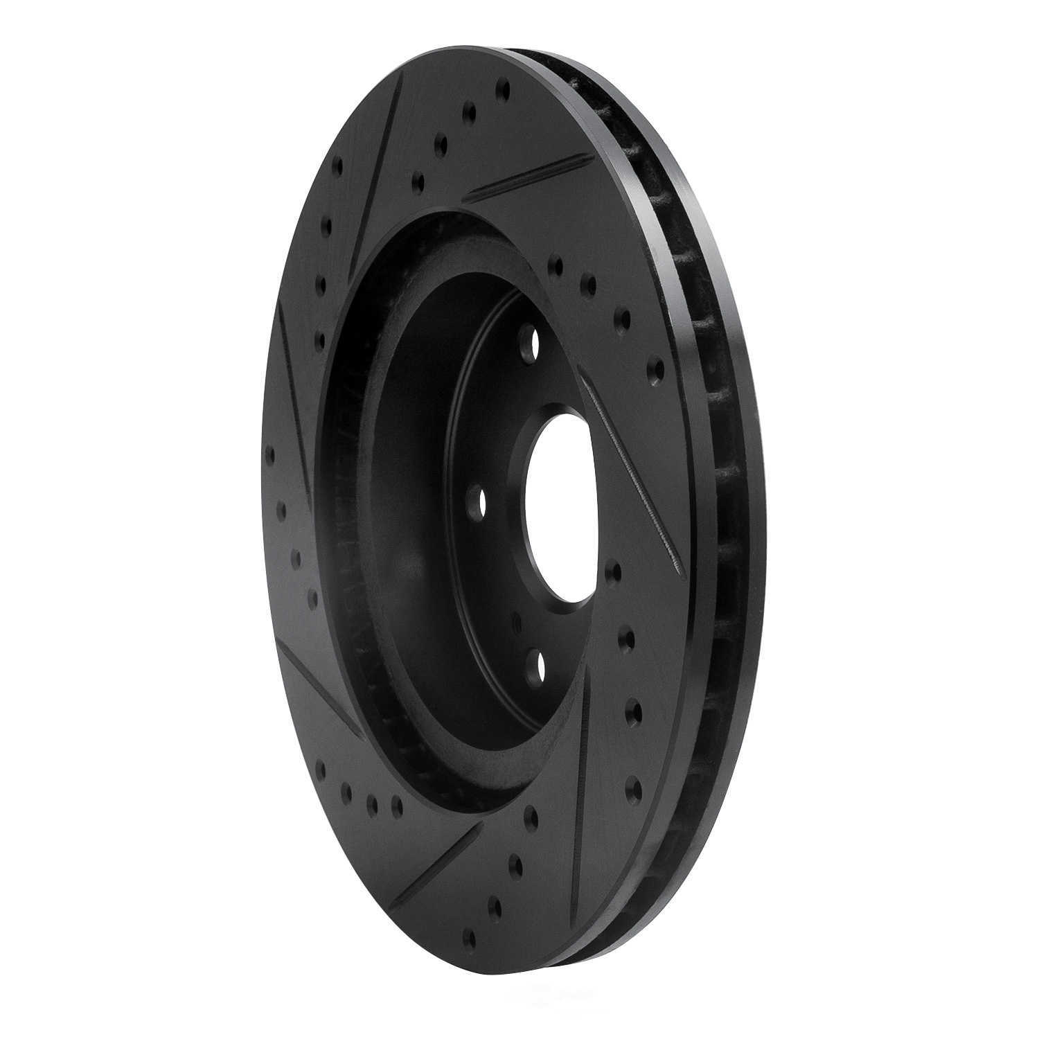 Dynamic Friction Company 633-01014R DFC Brake Rotor - Drilled And Slotted - Black