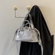 thumbnail image 1 of Bolso De Hombro Bolso vagabundo para mujer, con cordón, patrón de cocodrilo, Bolsas satchel para dama (plata), 1 of 8
