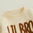 thumbnail image 4 of Okbabeha Toddler Baby Boy Knit Sweater Big/Lil Bro Embroidery Sweater Onesie Brother Matching Outfit Warm Winter Clothes, 4 of 7