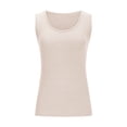 thumbnail image 6 of UPPADA Womens Tank Tops 2025 Sleeveless Round Neck Ruched Spring Summer Basic Shirts Trendy Cute Outfits Women Sleeveless Tank Top,Tank Top for Women Workout Loose Beige,M, 6 of 8
