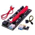thumbnail image 1 of facefd Mining Computer PCI-E 1x to 16x Adapter Board 6pin Power Port Expansion Card Fast Speed PCI-Express Extender Miner Equipment Red USB Cable, 1 of 9