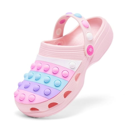

Engtoy Kids POP IT Clogs Graden Shoes Shower Sandals for Toddlers Boys Girls Non-Slip Breathable Lightweight Slip-on Beach Pool