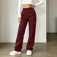 thumbnail image 4 of Lightweight Hiking Pants for Women Quick Dry Elastic High Waist Straight Casual Pants with Zipper Pockets for Safari Camping, 4 of 7
