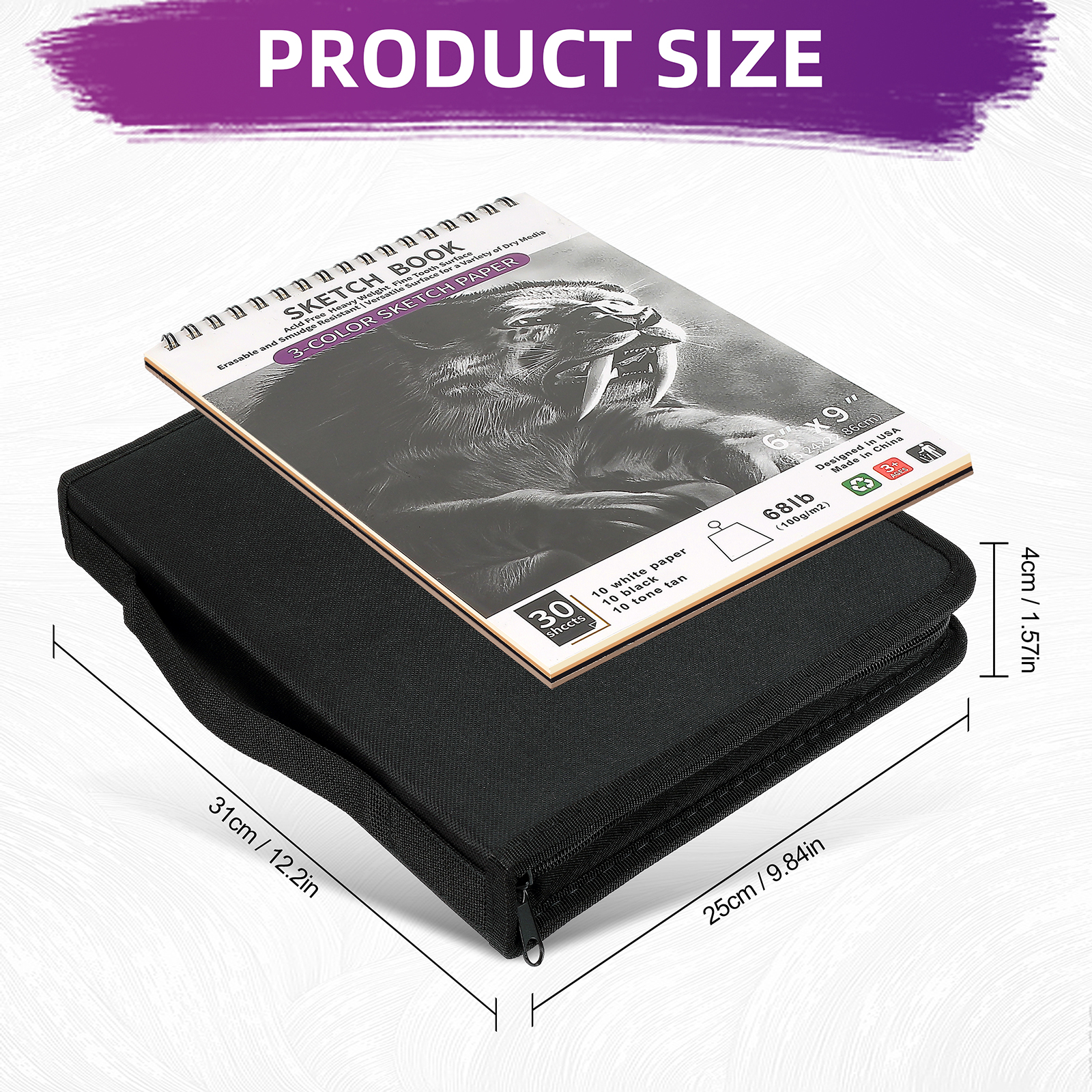 70 Pack Drawing Set Sketching Kit,  Sketch Pencils Art Supplies for Adults Artists Kids with Sketchbook,Graphite,Charcoal Pencils,Blending Tools