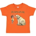 thumbnail image 3 of Inktastic Life is Better with a Dog Boys or Girls Toddler T-Shirt, 3 of 5