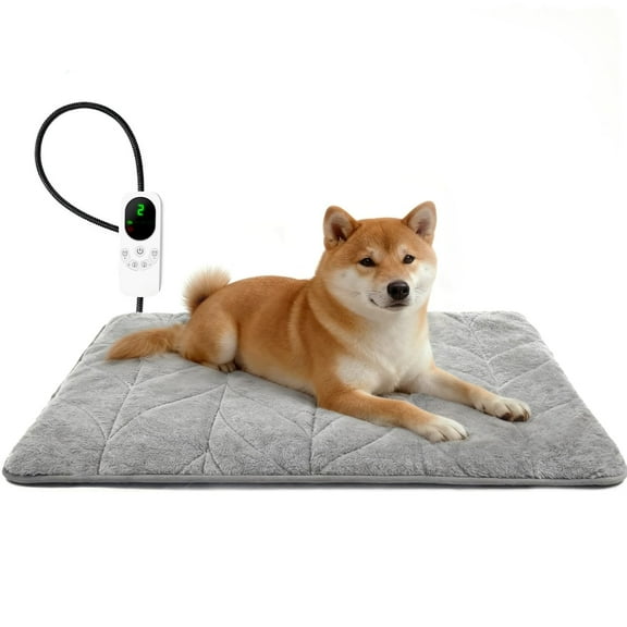 Mora Pets Pet Heating Pad Heated Dog Bed 9 Adjustable Temperature Cat Warming Mat with Timer Auto Power Off Heated Pet Bed 28 Inch for Cats and Dogs Indoor