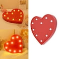 thumbnail image 3 of 10 LEDs Love Shaped Night Light, Battery Powered With Hook Holes, Multipurpose For Kids Room, Desktop Decor, 3 of 8