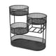 thumbnail image 2 of Cesta de frutas de metal de múltiples niveles de hierro forjado Counter Counter Gran capacidad Vegetales Estado de almacenamiento de vegetales soporte Negro, 2 of 8