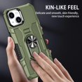 thumbnail image 6 of K-Lion for iPhone 14 6.1 Inch Case with 360° Rotating Ring Holder Stand, Heavy Duty Kickstand Magnetic Car Mount Slim Military Grade Shockproof Durable Hybrid Case for iPhone 14,Green, 6 of 9