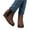Brown, variant on Women's Wedge Boots Comfortable Ankle Wedge Booties Fashion Hidden Platform Western Booties Dress Shoes