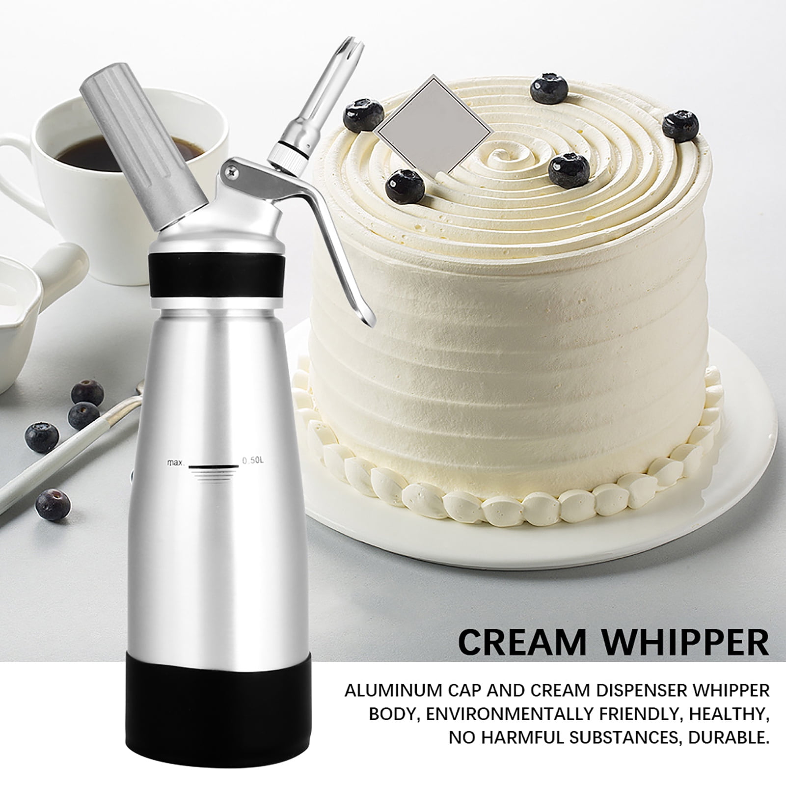 Dispenser Whipper Soda Machine, Cream Whipper, For Coffee Waffles 