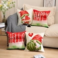 thumbnail image 3 of Vorkoi Happy Sweet Summer Time Watermelon Gnome Decorative Throw Pillow Cover 18 x 18, Lemon Watercolor Porch Outdoor Home Decor, Lemonade Seasonal Holiday Farmhouse Sofa Couch Cushion Case, 3 of 4