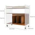 thumbnail image 2 of Acrylic End Table with Wheels, 3-Tier Clear Sofa Side Table Modern Coffee Table with Open Bamboo Storage Shelf, Rolling Storage Acrylic Cart Home Decor Nightstand for Living Room Bedroom (Tawny), 2 of 7