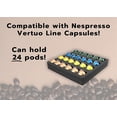 thumbnail image 4 of Polar Whale Coffee Espresso Capsule Drawer Organizer Tray Insert Compatible with Nespresso Vertuo VertuoLine for Kitchen Home Office Waterproof Washable Black Foam 24 Compartment 12.5 x 12.5 Inches, 4 of 8