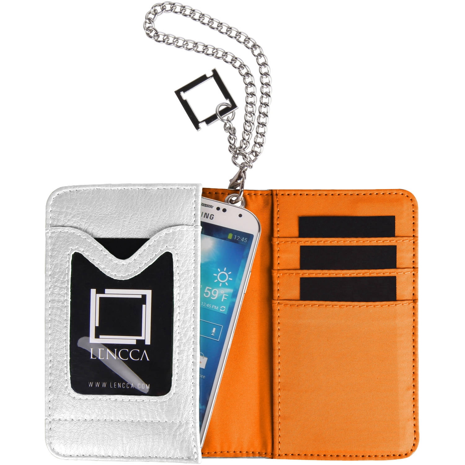 LENCCA Kymira II Women's Universal Protection Wallet Case with Wristlet Strap, Fits Phones up to 5"