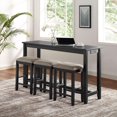 thumbnail image 1 of Topline Home Furnishings 4pc Black Dinette Pack, 1 of 1