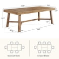 thumbnail image 5 of Finmind 70.9-Inch Farmhouse Dining Table for 4-6, Large Rectangle Kitchen Table with Reinforced Legs for Kitchen & Dining & Living Room, Natural, 5 of 7