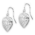 thumbnail image 2 of 925 Sterling Silver Rhodium Plated Shepherd Hook Earrings; for Adults and Teens; for Women and Men, 2 of 3