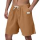 thumbnail image 2 of Pantalones cortos de pana holgados y casuales para hombre - Color liso, versátiles para combinar con camisetas - Ocio y deportes de verano, 2 of 4