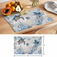thumbnail image 6 of Blue Coastal Placemats Set of 8 Sea Turtle Octopus Coral Beach Nautical Place Mats Indoor Wipeable Table Mats Washable Cloth Dining Table Placemats for Kitchen Holiday Party Home Decor 13x19 Inch, 6 of 9