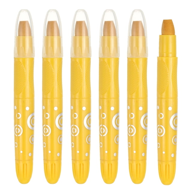 Uxcell 6Pcs Watercolor Gel Crayon for Coloring, Gold