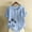 Light Blue, variant on QUNYINEY Dandelion Women's T-Shirts Casual Pullover Short Sleeve Crew Neck Tops Linen Loose Button Tops for Women Trendy