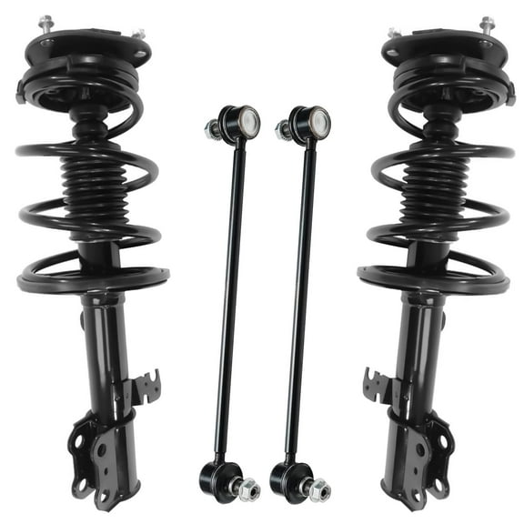 Detroit Axle - Front 4pc Struts Kit for Toyota 2000-2005 Celica, 2 Struts and Coil Spring 2 Sway Bar End Links 2001 2002 2003 2004 Replacement Suspension