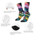thumbnail image 3 of Vsdgher Colorful Mushroom Crew Socks for Men & Women, Breathable Casual Athletic Ankle Socks, 3 of 6