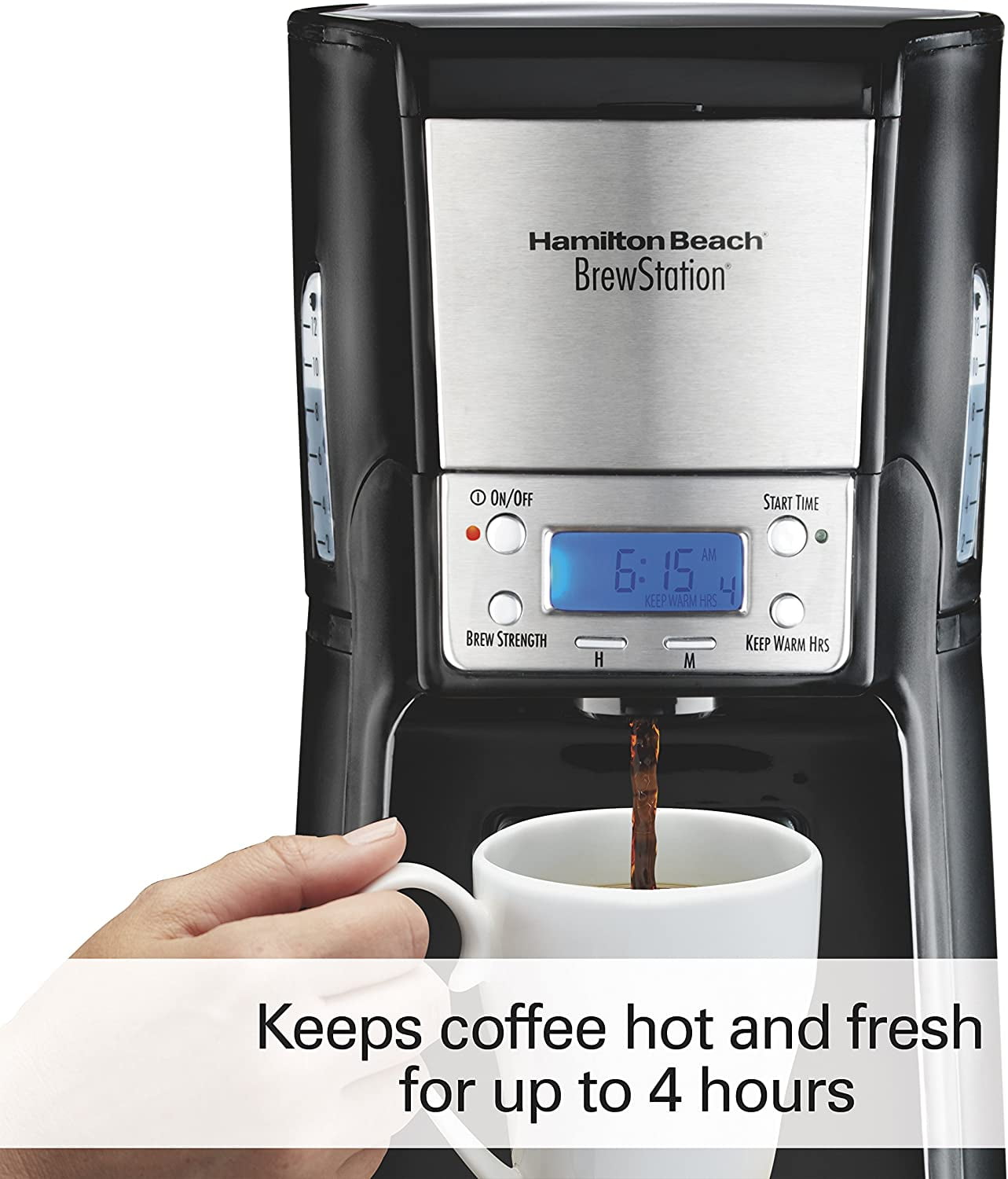 Hamilton Beach BrewStation® 12 Cup Coffee Maker Black & Stainless - 48464