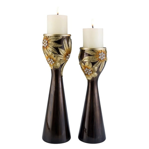 14''/16''H d'Or Demeter Bougeoir