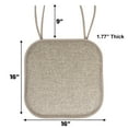 thumbnail image 5 of Sweet Home Collection 16" x 16" Beige Solid Print Square Chair Pad Outdoor Seating Cushions with Ties (4 Pack), 5 of 6