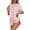 24# Pink, variant on Summer 2 Piece Pajamas Sets Short Sleeve Sleepwear Pjs Lounge Split Short Sets Pink S