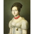 thumbnail image 2 of Dirk van Oosterhoudt 12x14 Gold Ornate Wood Frame and Double Matted Museum Art Print Titled - Portrait of Jacoba Van Wessem, Wife or Lord Stumpphius, Burgomaster of Beverwijk (C. 1820 - C. 1830), 2 of 4