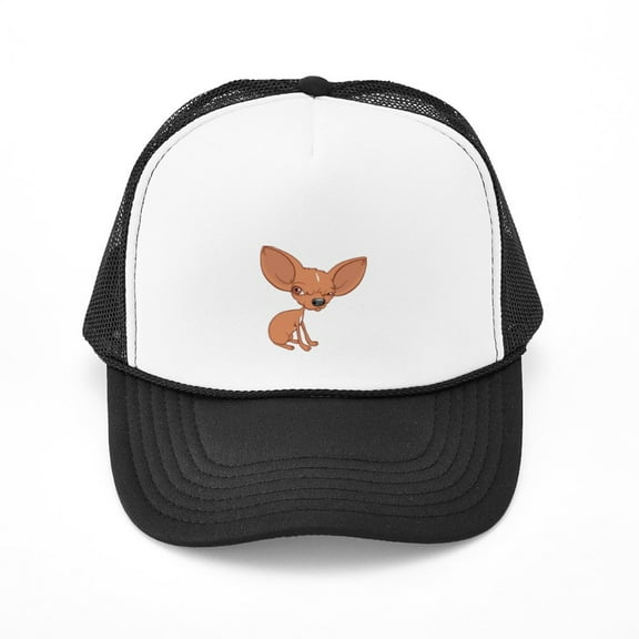 CafePress - Grumpy Chihuahua - Trucker Hat - Polyester Foam Front and Nylon Mesh Weave Back