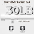 thumbnail image 3 of Barra para Cortina Zeerobee Ajustable 81-122 cm Blanca 1 pulgada, 3 of 8