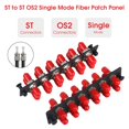 thumbnail image 4 of Yazoeia Panneau de Patch Fibre Simplex ST avec Adaptateurs Simples Mode Rouge ST, 12 Ports Fibres CJC912-155472, 4 of 7