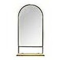 thumbnail image 3 of Stratton Home Decor S21012 Madeline Miroir avec Étagère Pliable - Or & Naturel, 3 of 4