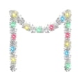 thumbnail image 2 of 16.4 ft Christmas Tinsel Garland with Light, Multicolor, Pastel Christmas Candy Decorations Prelit Tinsel Garland Battery Operated 50 LED Hanging for New Year Party Decor, 2 of 7