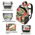 thumbnail image 5 of JIALIOU 14" Laptop Backpack Waterproof Airline Approved Stylish Casual Daypack for Travel Business College Work, Vintage Watermelon, 5 of 8