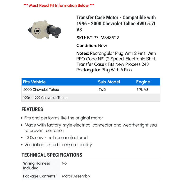 1999 Chevy Tahoe Transfer Case