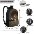 thumbnail image 5 of KUIFORTI Kids Cute Schoolbag 17 inch Cartoon Kid Soccer Player Print Stationery Schoolbag with Adjustable Strap and Compartment Study Accessories Organizer Bookbag, 5 of 6