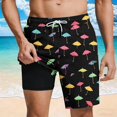 thumbnail image 2 of Mens Casual Shorts Beach Hawaiian Style Printed Cordón Shorts con Bolsillos Forro Interior Mens Cordón Shorts, 2 of 8