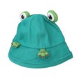 thumbnail image 2 of Sombrero de cubo de algodón unisex de moda protección UV ala ancha forma animal ajustable verano playa sombrero verde, 2 of 14
