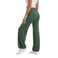 thumbnail image 5 of Tqcoqu Yoga Pants for Women Drawstring Elastic High Waisted Loose Fit Wide Leg Pants Workout with Bandage Pant,Army Green,Women's S-XXL, 5 of 8
